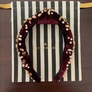 Lele Sadoughi Velvet crystal headband